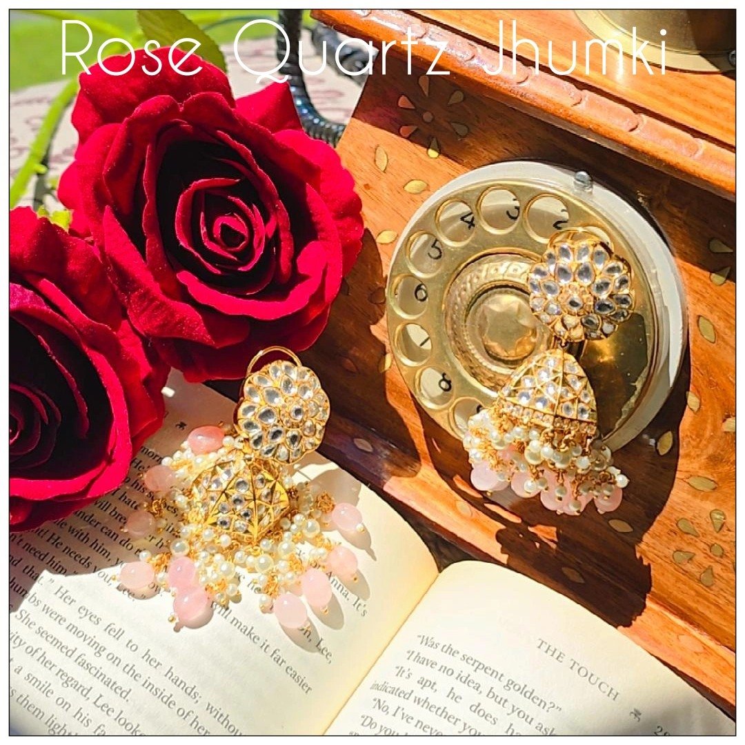 Rose Quartz jhumki