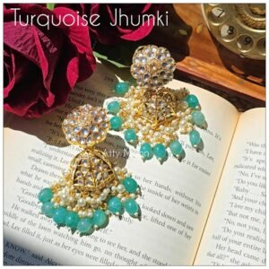 Turquoise jhumki 1