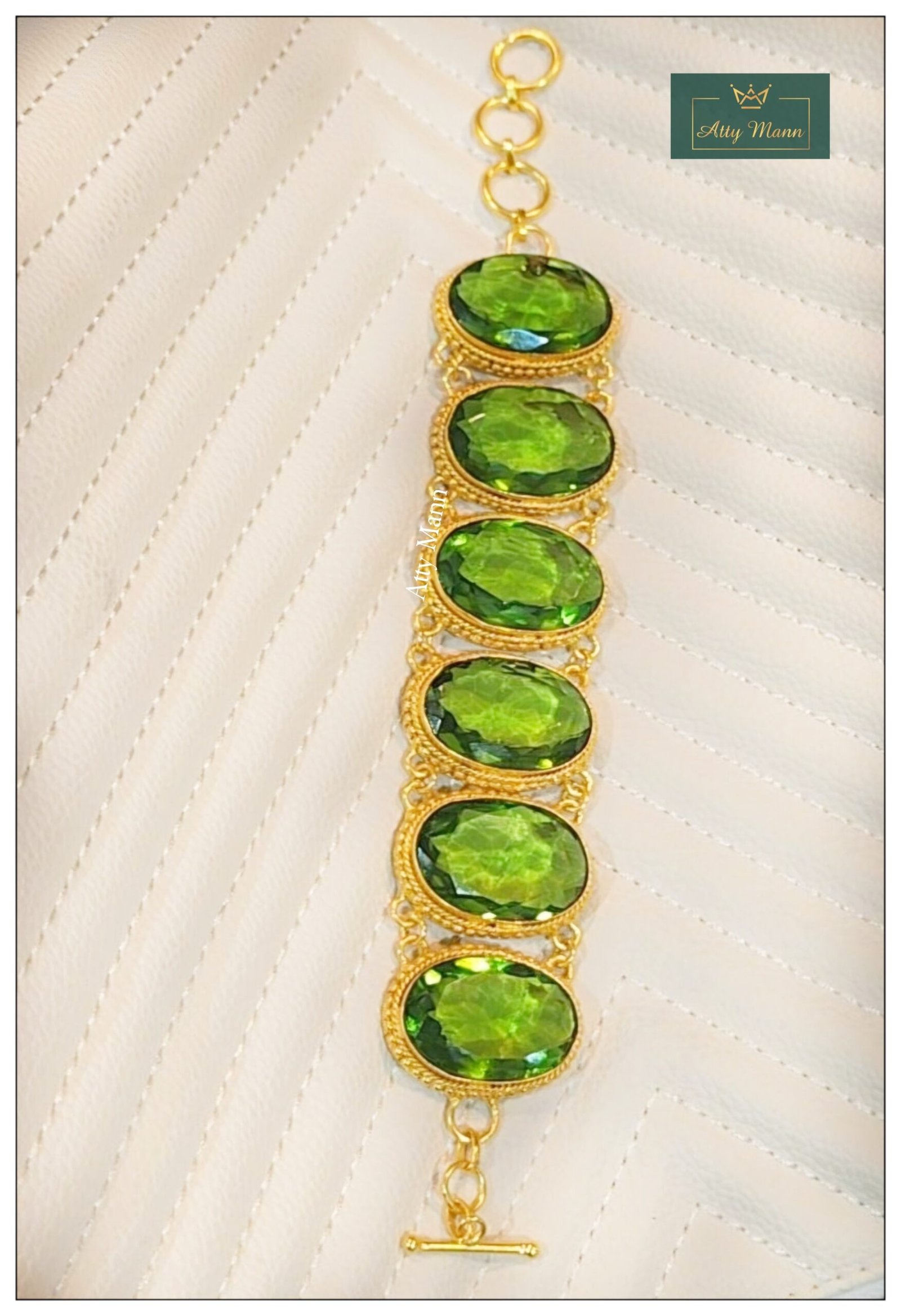 Peridot green bracelet 2