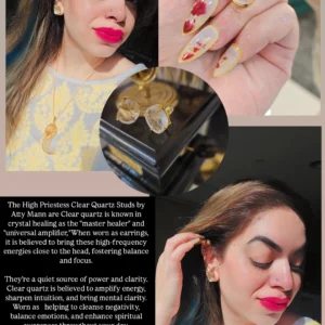 Clear quartz studs 1