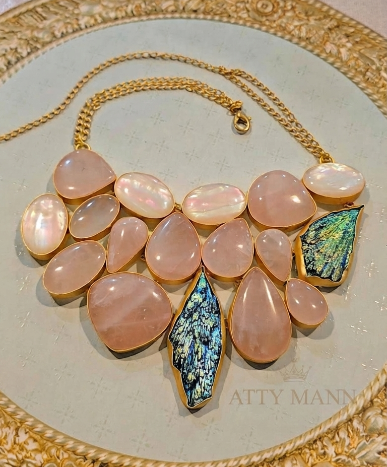 Aura Kyanite & RoseQuartz Necklace